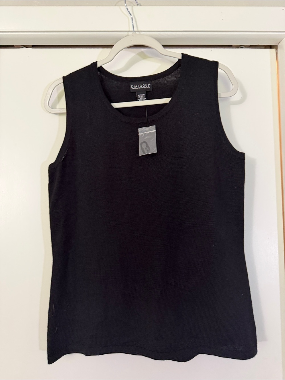 Dialogue Black Ribbed Sleeveless Tank